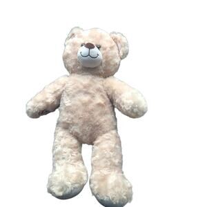Build A Bear Cream Curly Fur Teddy‎ Plush Stuffed Bear 19 Inches